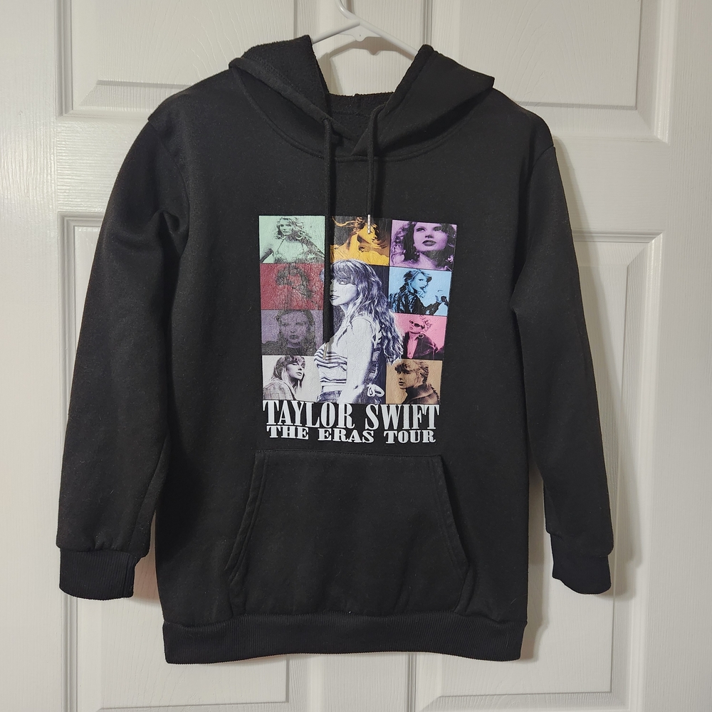 Taylor Swift Eras Tour Black Graphic Hoodie, Size S